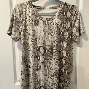 Open Back Top Snakeskin size S